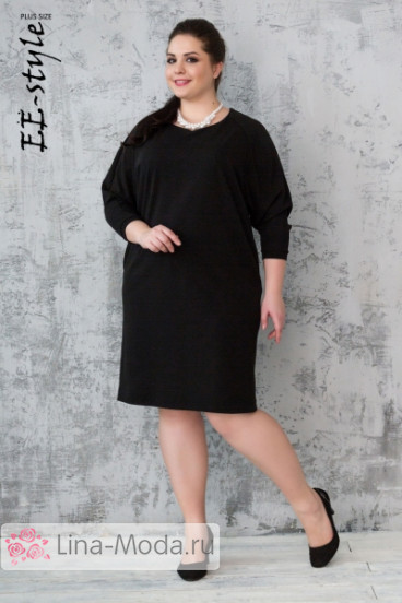 Платье "Её-стиль" 2023 ЕЁ-стиль (Черный)